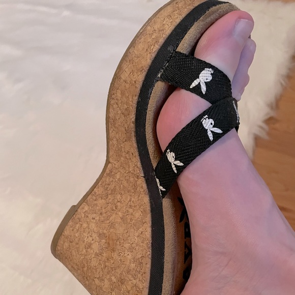 playboy platform sandals